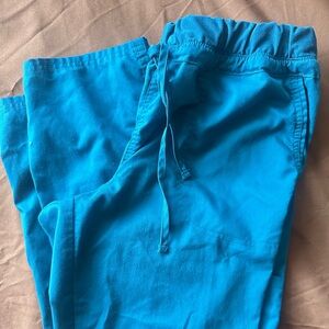 Carribean blue scrub pants women